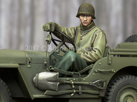 Model Kit Cangdao - 1:35 수지 키트, US 지프 드라이버