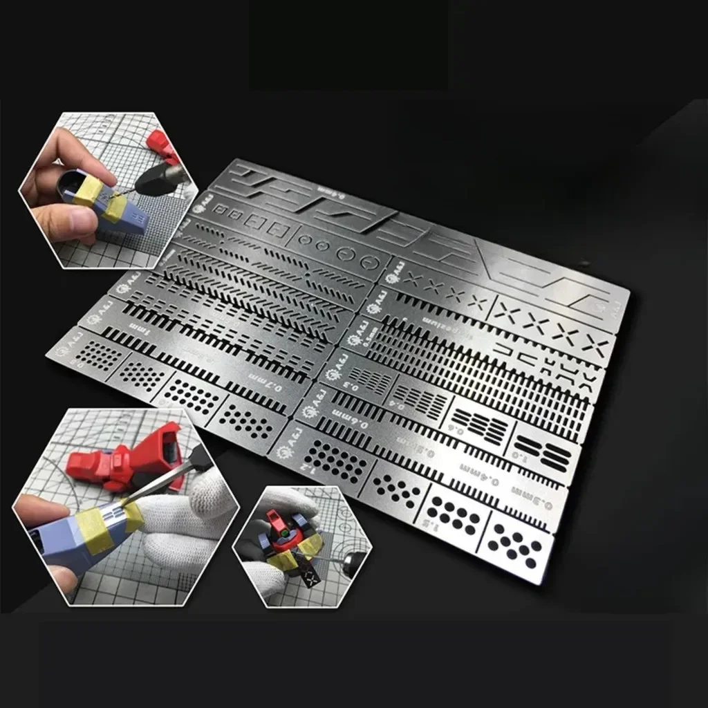 Metallic Paint Set - 건담용 조각 눈금자 드릴 홀 디테일러