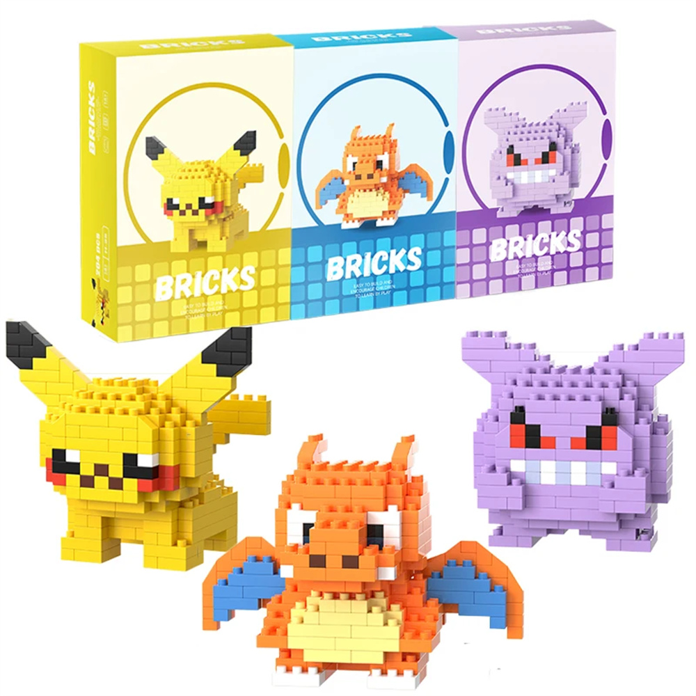 Model Kit Pokemon - 포켓몬 마이크로 빌딩 블록 피카추 드래곤이트