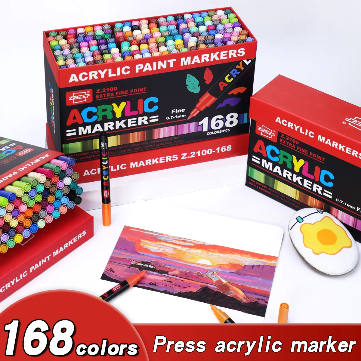 Metallic Paint Set - 36-240색 아크릴 페인트 마커 펜 세트,