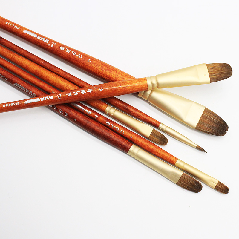 Metallic Paint Set - 고급 헤어 족제비 페인팅 브러쉬 아트