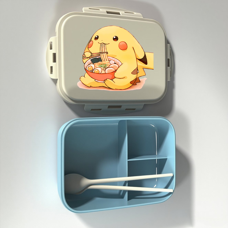 귀여운 포켓몬 도시락 상자 만화 피규어 피카추 프린트  - Model Kit Pokemon 리뷰 및 가격
