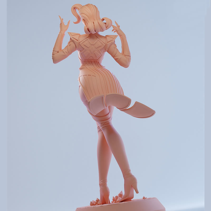 2 스타일 만화 캐릭터 6411 여왕 3D 인쇄 모델  - Model Kit Figure 리뷰 및 가격