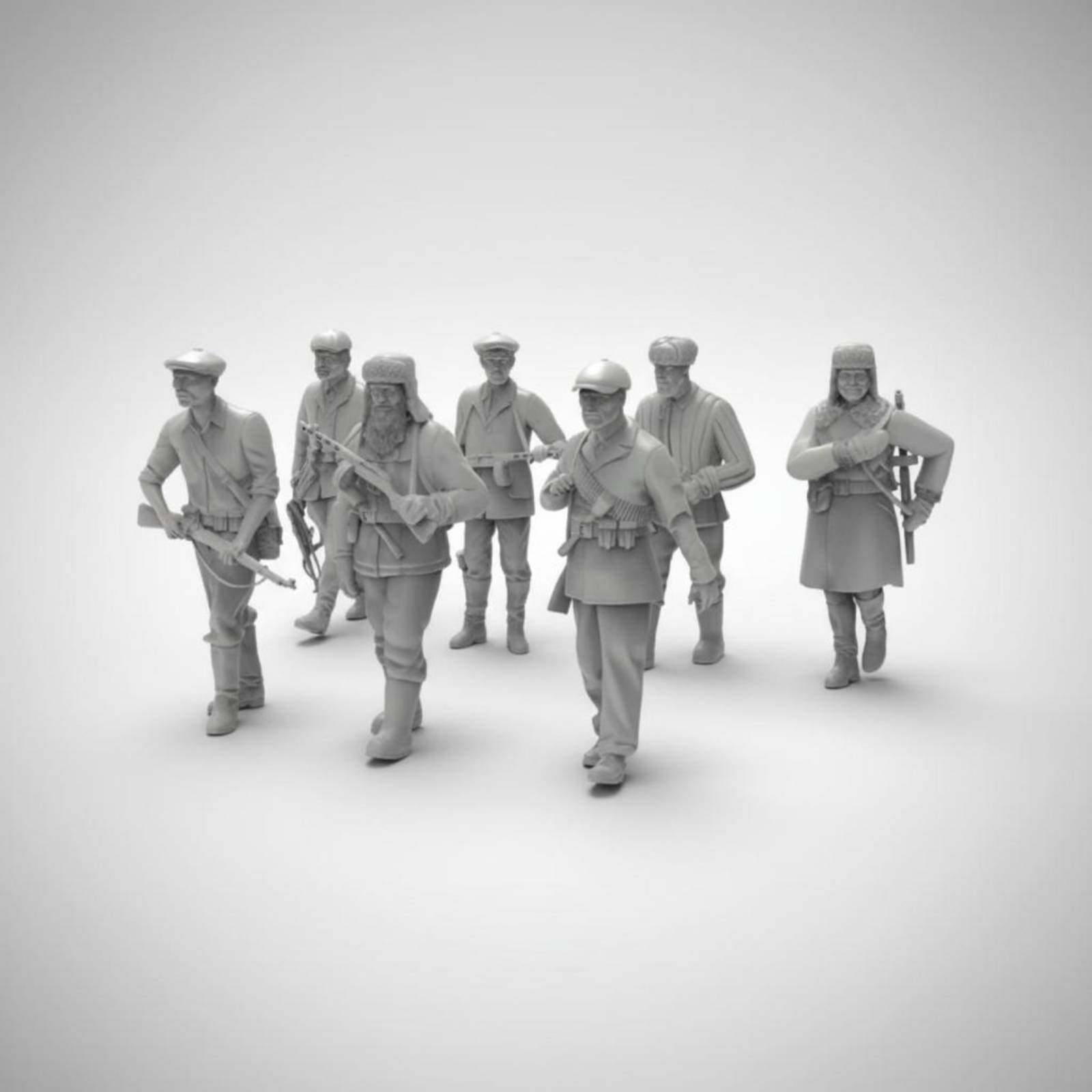 7개의 제2차 세계대전 군인 피규어 3D 프린팅 레진  - Model Kit Figure 리뷰 및 가격