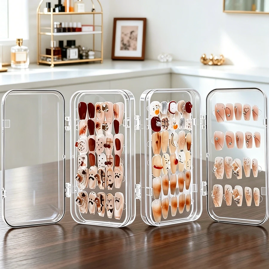 3단 접이식 프레스온 네일 보관함, 방진 커버 네일아트 - Model Kit Display 리뷰 및 가격