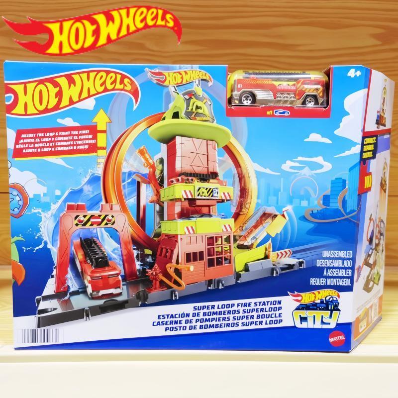 정품 핫휠 HKX41 시티 슈퍼 루프 소방서 트랙 산악 - Hot Wheels Car Track Sets 리뷰 및 가격