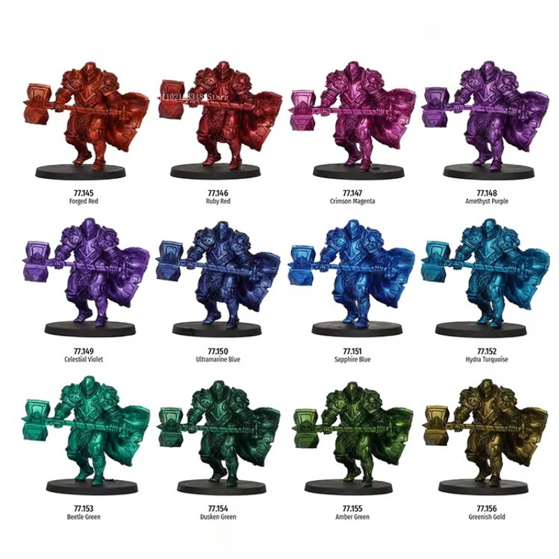 수성 금속 페인트 4색 세트/18ml 게임 페인트 모델 - Metallic Paint Set 리뷰 및 가격