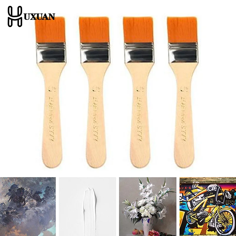 4 개/대 헤어 페인팅 브러시 아크릴 페인트 나일론 오 - Metallic Paint Set 리뷰 및 가격