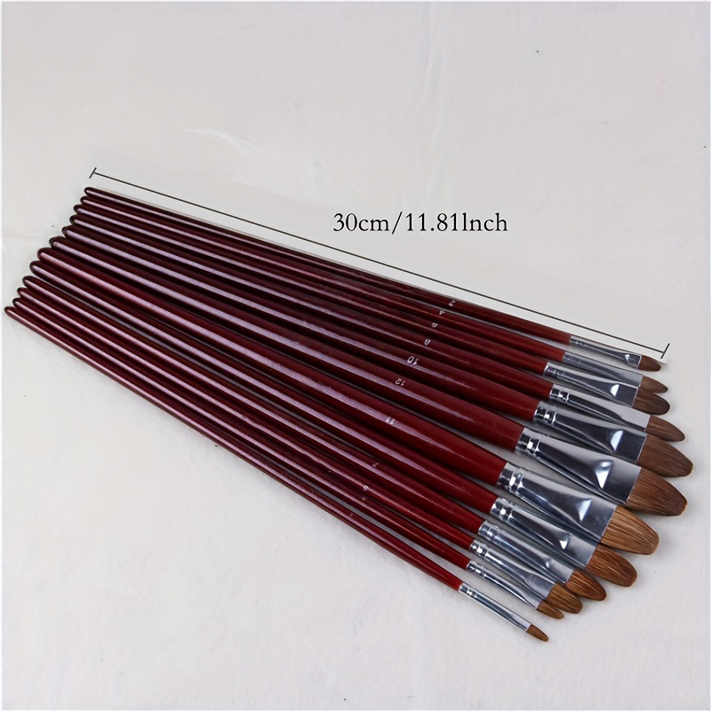 고급 족제비 머리 유화 브러시 헤이즐 모양 행 펜, 긴 - Metallic Paint Set 리뷰 및 가격